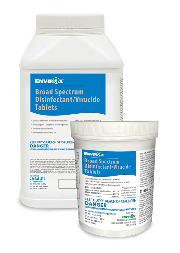 Envirox - Broad Spectrum Disinfectant/Virucide Tablets